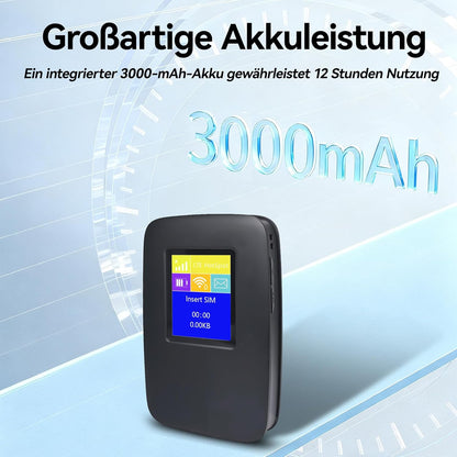 Wi-Fi 6 4G Mobiler WLAN Router | 600 Mbps & 3000mAh Hotspot