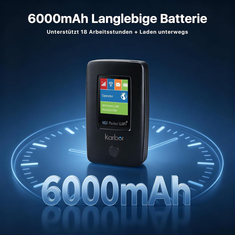 Langlebiger 6000mAh Akku mit Powerbank Funktion