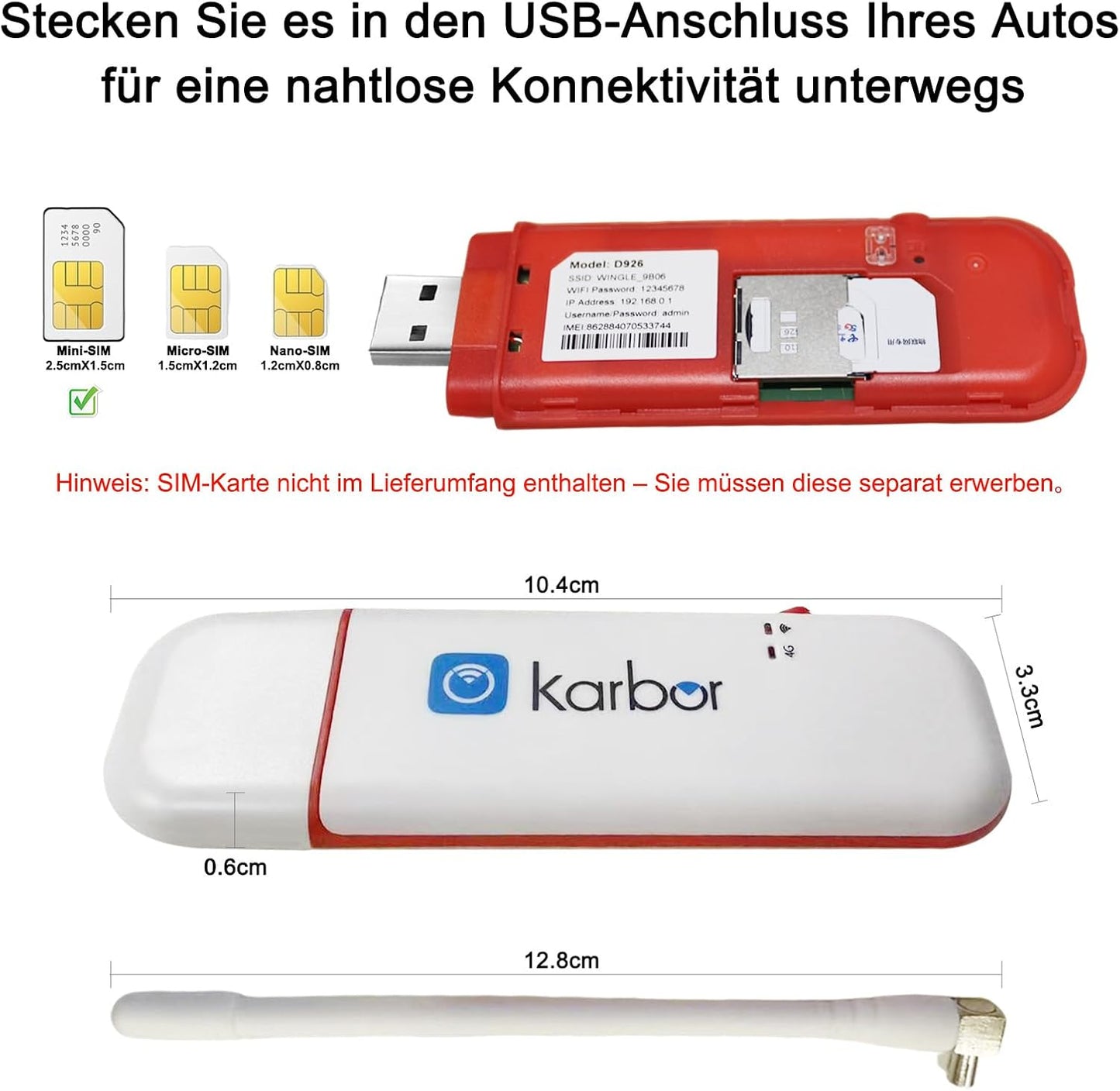 4G LTE Wireless USB Dongle Modem Unlocked