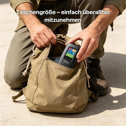 4G Mobile WLAN Router mit RJ45 LAN/WAN | 6000mAh Akku, Nano-SIM Slot, Bis zu 16 Geräte, 300 Mbit/s Download